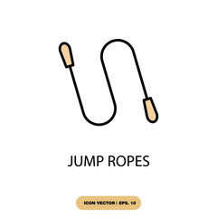 jump ropes icons  symbol vector elements for infographic web