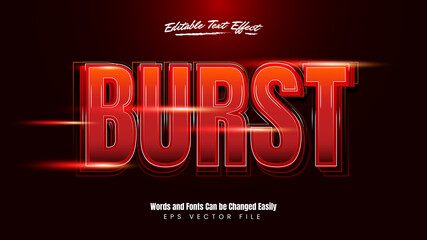 Red futuristic editable text effect