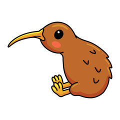 Cute little kiwi bird cartoon