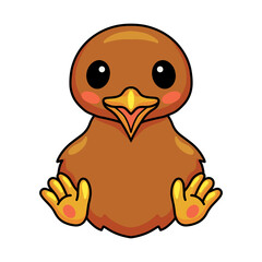 Cute little kiwi bird cartoon