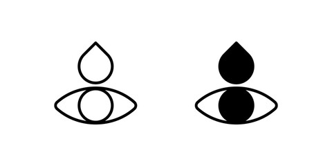 eye drops icon, trying to find healing is part of worship, even though only Allah can heal. suitable for use in presentations, web and mobile applications - obrazy, fototapety, plakaty
