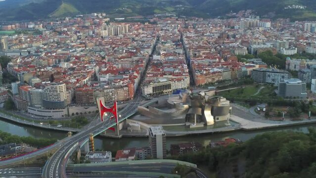 Aerial view of Bilbao. Basque country.Spai