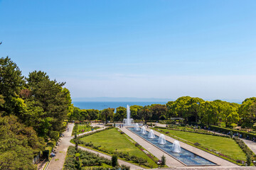 神戸・須磨離宮公園の噴水広場
