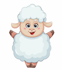 Eid al Adha Mubarak. Cheerful ram