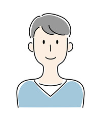 笑顔の男性のベクターイラスト