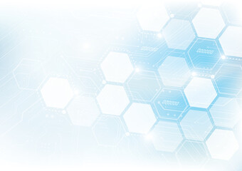 Vector Abstract background hexagons design. science futuristic energy technology. Hi-tech digital concept