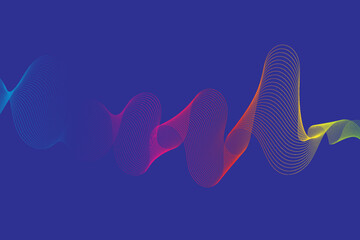 abstract blue wave background vector illustration