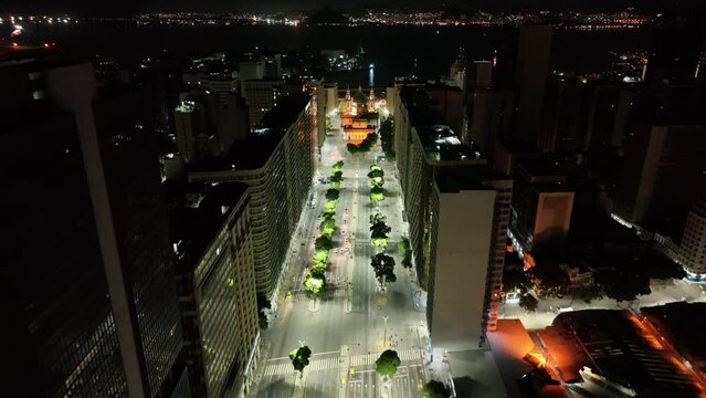 Rio de Janeiro Brazil. Panoramic view of downtown Rio de Janeiro Brazil. Tourism landmark of Rio de Janeiro Brazil. Coast overview of downtown city Rio Brazil.