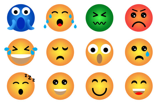 Smiley emoji, great design for any purposes. Sad face. Happy face. Vector illustration. stock image. 
