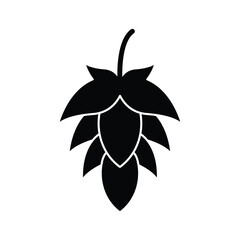 Hop flower icon design isolated on white background