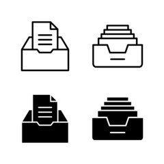 Archive folders icon vector. Document vector icon. Archive storage icon.