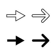 Arrow icons vector. Arrow sign and symbol for web design.