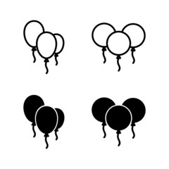 Balloon icons vector. Party balloon sign and symbol