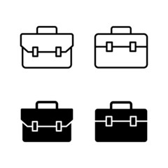 Briefcase icons vector. suitcase sign and symbol. luggage symbol.