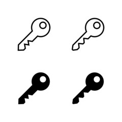 Key icons vector. Key sign and symbol.