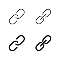 Link icons vector. Hyperlink chain sign and symbol