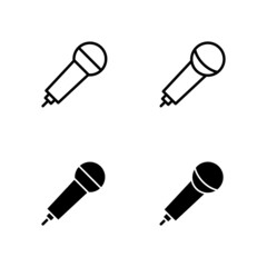 Microphone icons vector. karaoke sign and symbol