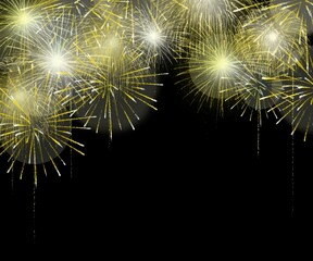 Beautiful Fireworks event background vector material
