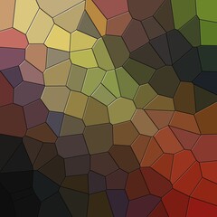 Colorful waxy forms, abstract background with squares