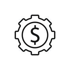 Money gear icon design. vector illustration