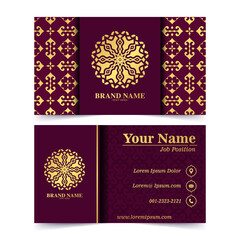 Fototapeta na wymiar Luxury business card with ornament logo