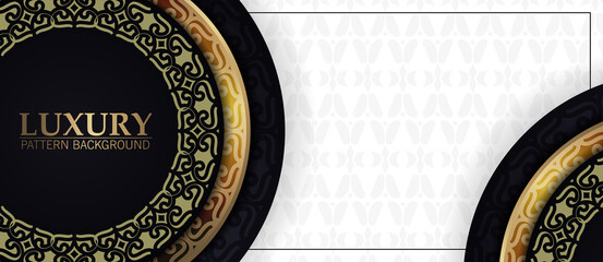 Luxury gold border pattern background