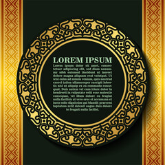 Luxury calligraphy ornament frame line design