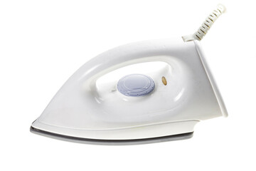 white electric iron on a white background.