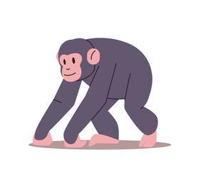 cute monkey funny tropical animal cartoon primate
