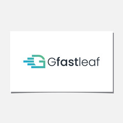 G FAST LEAF LOGO DESIGN VECT