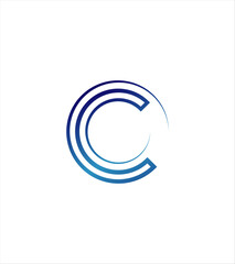 Creative letter C modern vector logo template