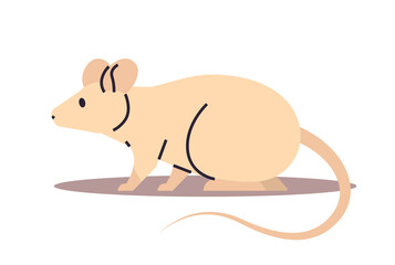 cute rat funny cartoon animal isolated full length