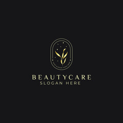 Luxury Floral Beauty minimalis logo template