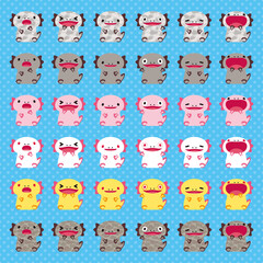 ウーパールーパー 6色 6タイプ セット