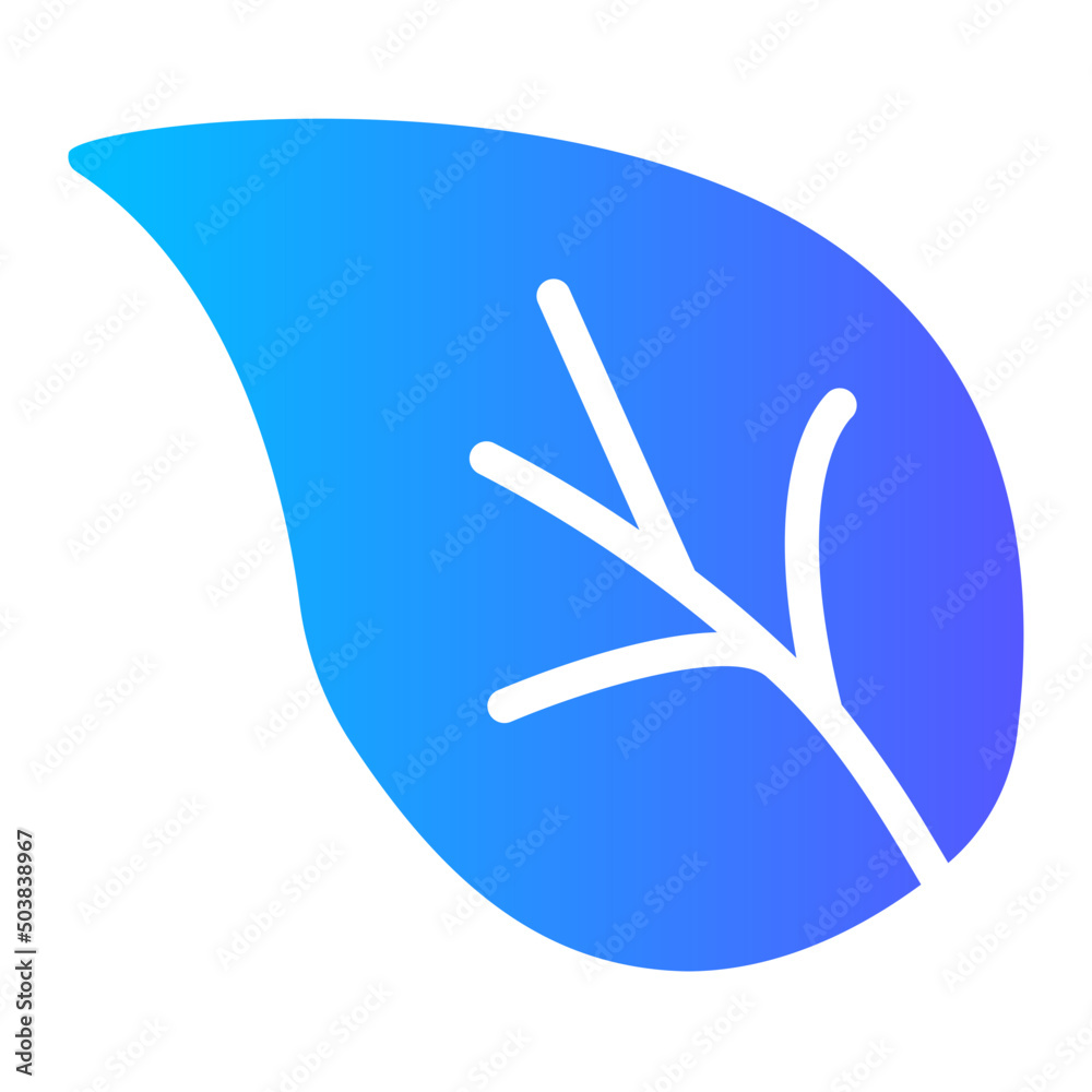 Wall mural leaf gradient icon