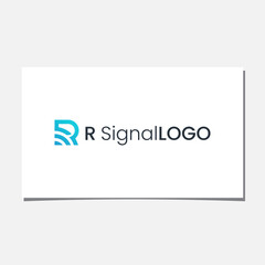 R SIGNAL LOGO DESIGN VECTOR