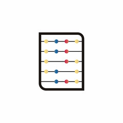 abacus icon vector background
