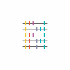 abacus icon vector background