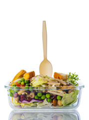 vegetables in a bowl on white background