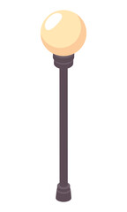 isometric street lamp