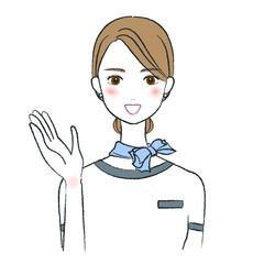 美容アドバイザーのイラスト　エステティシャン