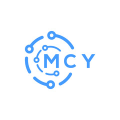 MCY technology letter logo design on white  background. MCY creative initials technology letter logo concept. MCY technology letter design.
