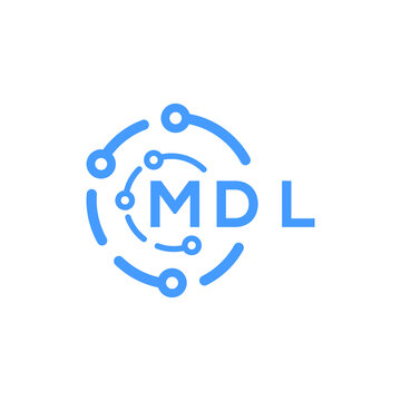 MDL technology letter logo design on white  background. MDL creative initials technology letter logo concept. MDL technology letter design.
