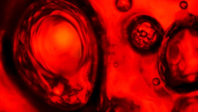 Red Blood Cells microscopic view inside body of particles bubble reaction flow background abstract texture