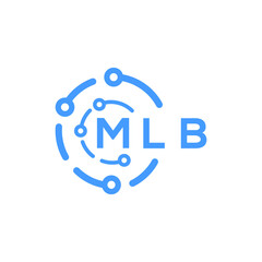 MLB technology letter logo design on white  background. MLB creative initials technology letter logo concept. MLB technology letter design.