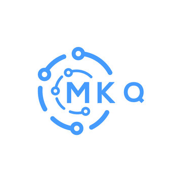 MKQ technology letter logo design on white  background. MKQ creative initials technology letter logo concept. MKQ technology letter design.