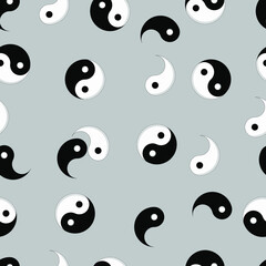 illustration symbol yin yang for background