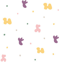 Abstract seamless pattern. Simple organic shape. Colorful surface design