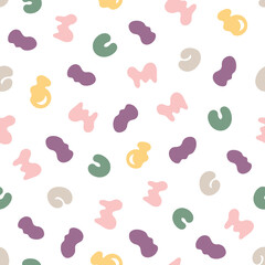 Abstract seamless pattern. Simple organic shape. Colorful surface design