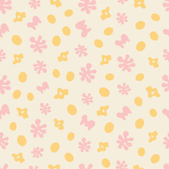 Abstract seamless pattern. Simple organic shape. Colorful surface design